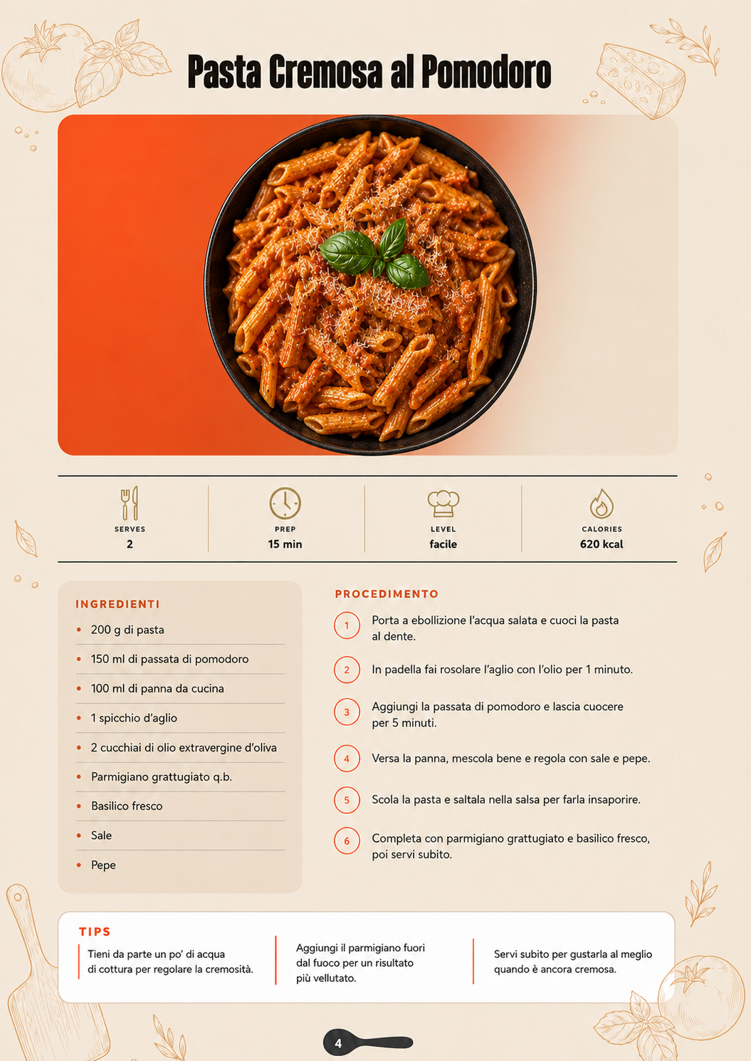 Ebook recipe page